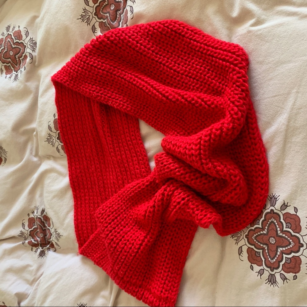 Red Abercrombie & Fitch Infinity Scarf